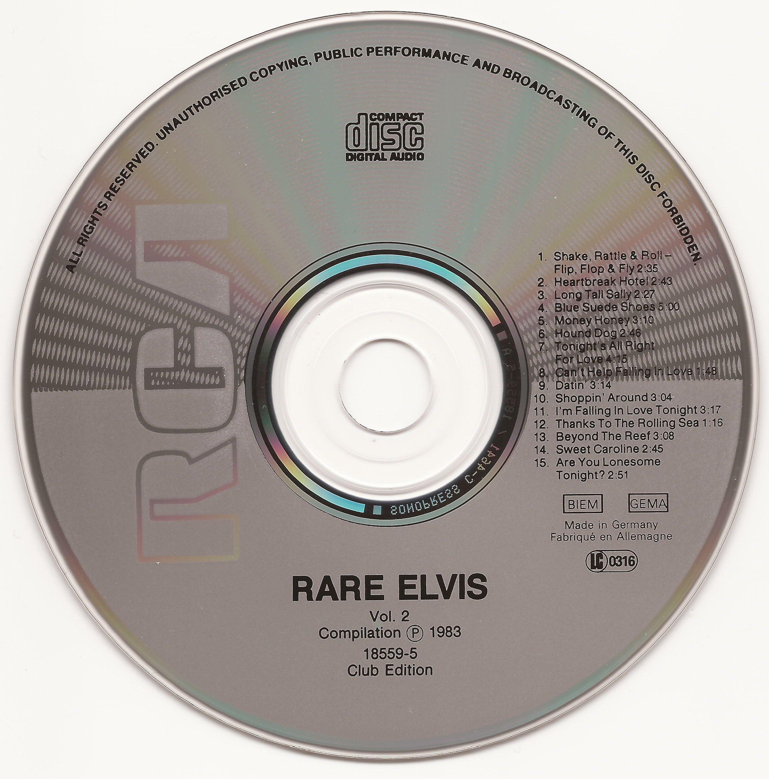 Elvis Presley  Rare Elvis Vol. 2 : CD